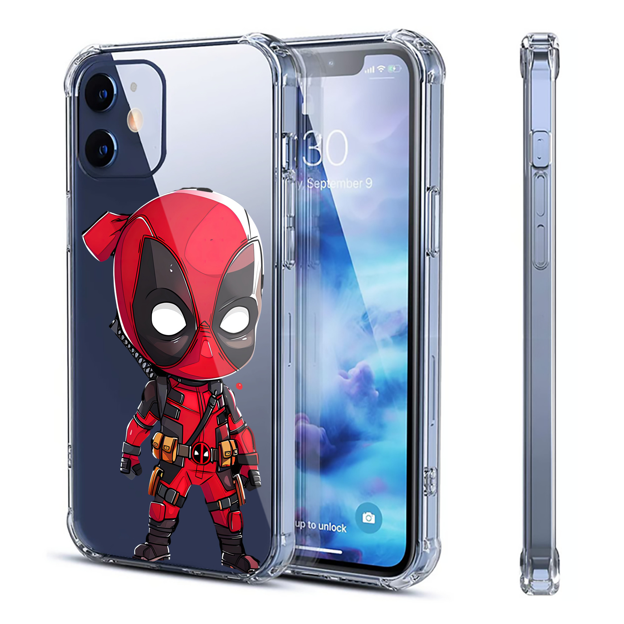 （画像用） Deadpool デッドプール 【iPhone 12シリーズ対応】透明スマホケース（クリアソフトケース）